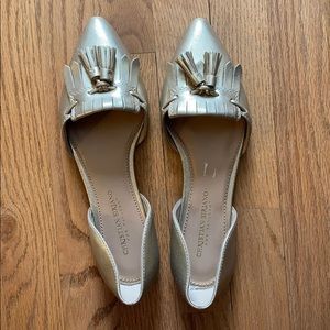 Gold tassel flats Sz 8